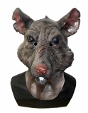 Realistic Fancy Dress Latex Splinter Rat Full Head Mask